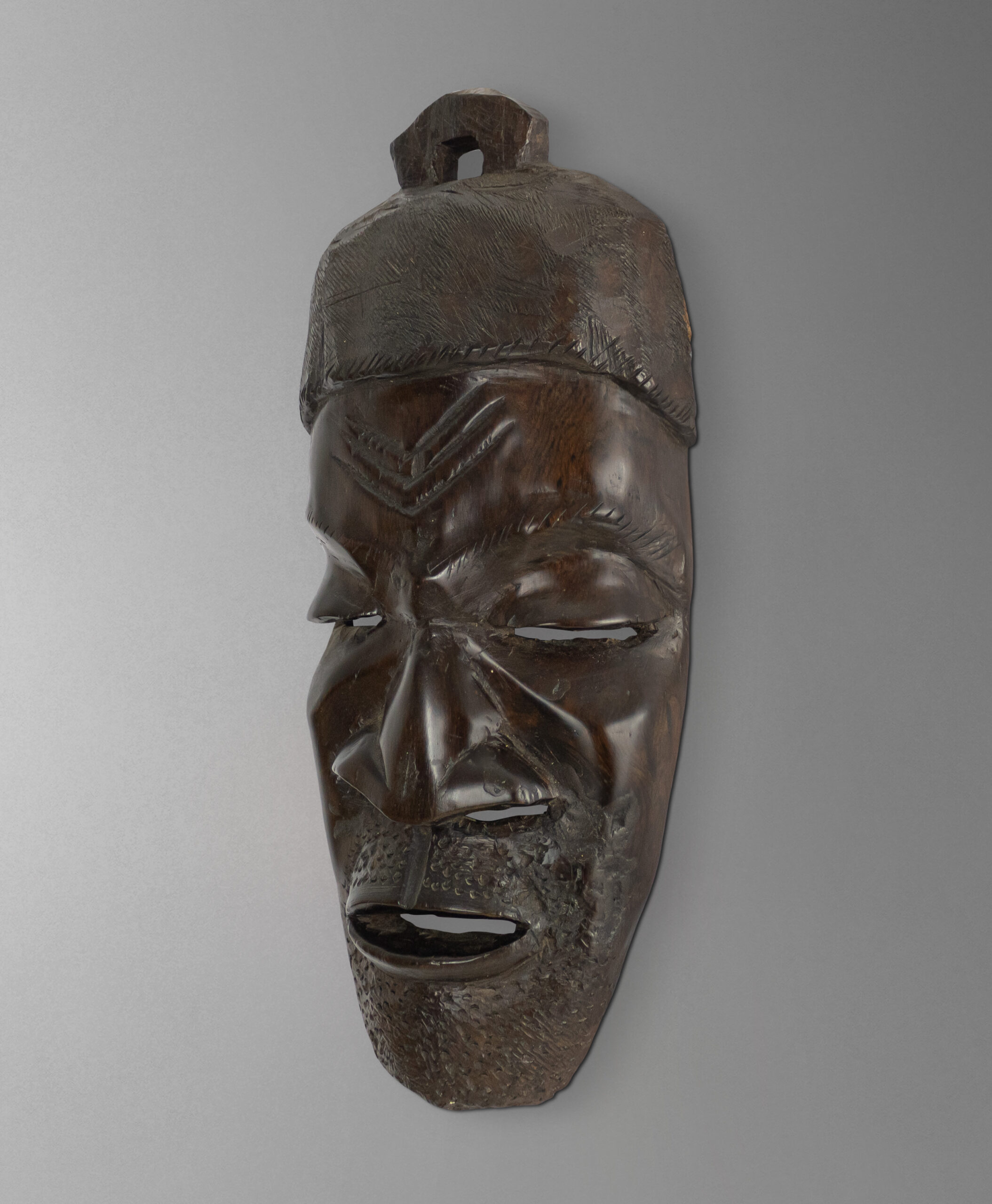 45 view of sotho tribal mask from south africa