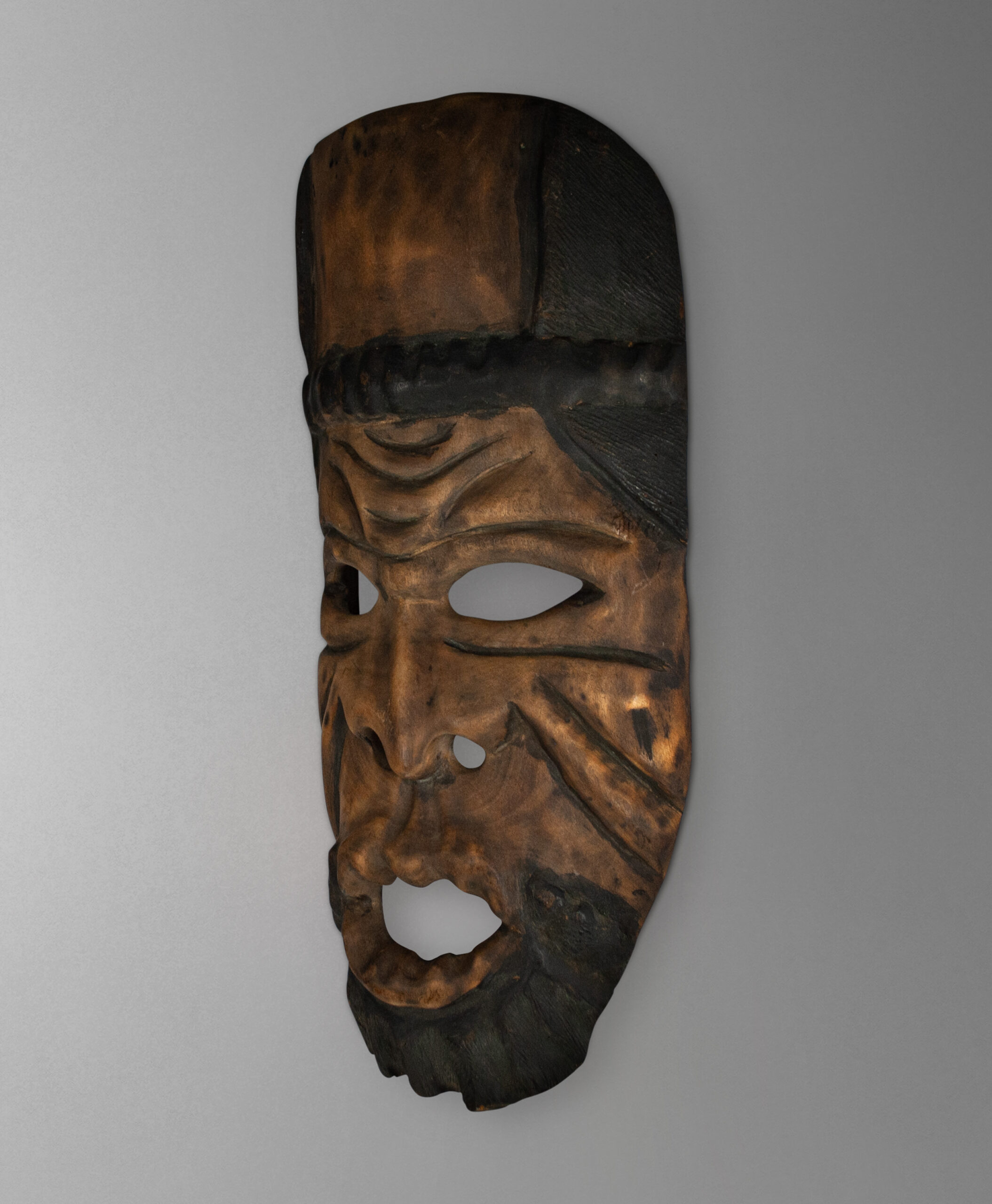 45 view of tribal mask from botswana