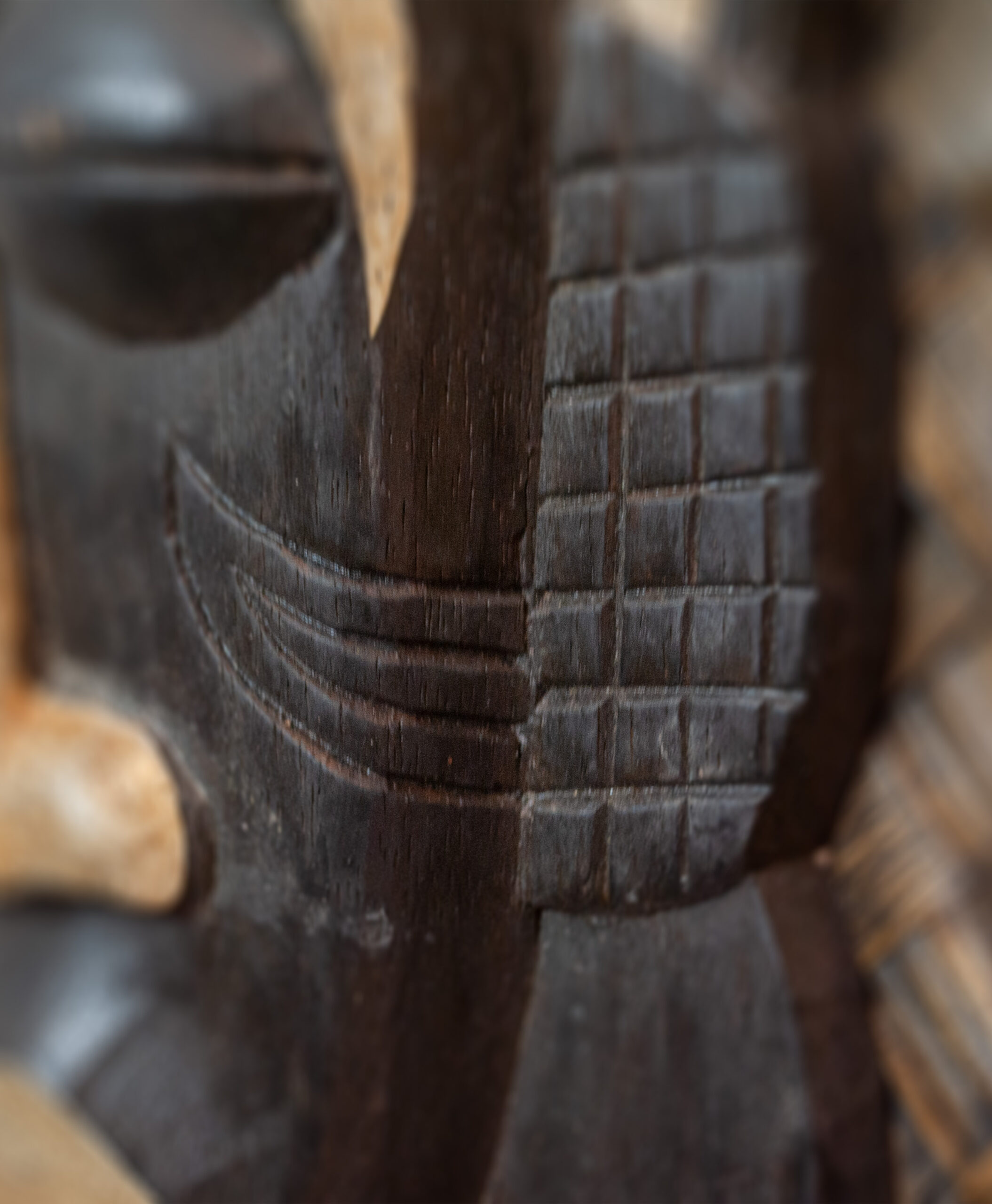 detail view of tribal mask from kenya