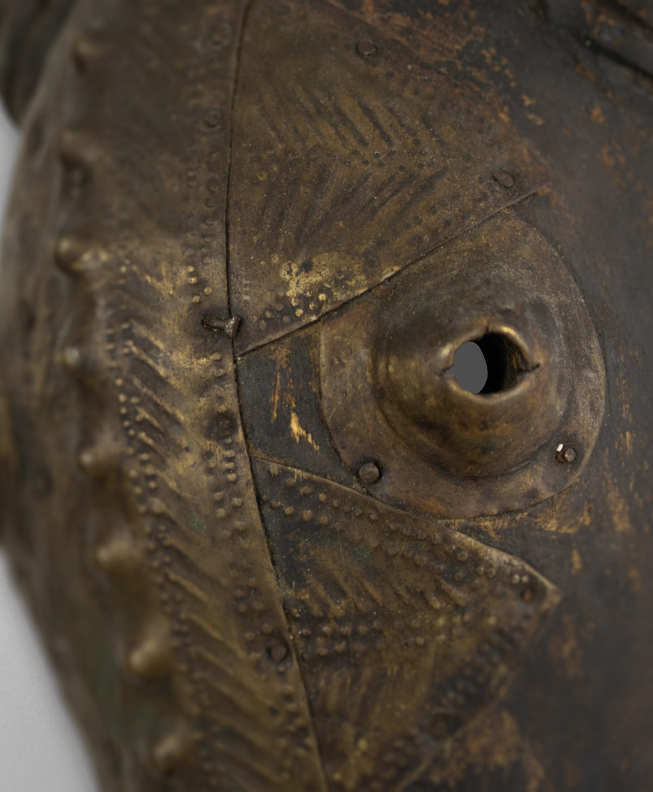 detail view of antelope mask from burkina faso