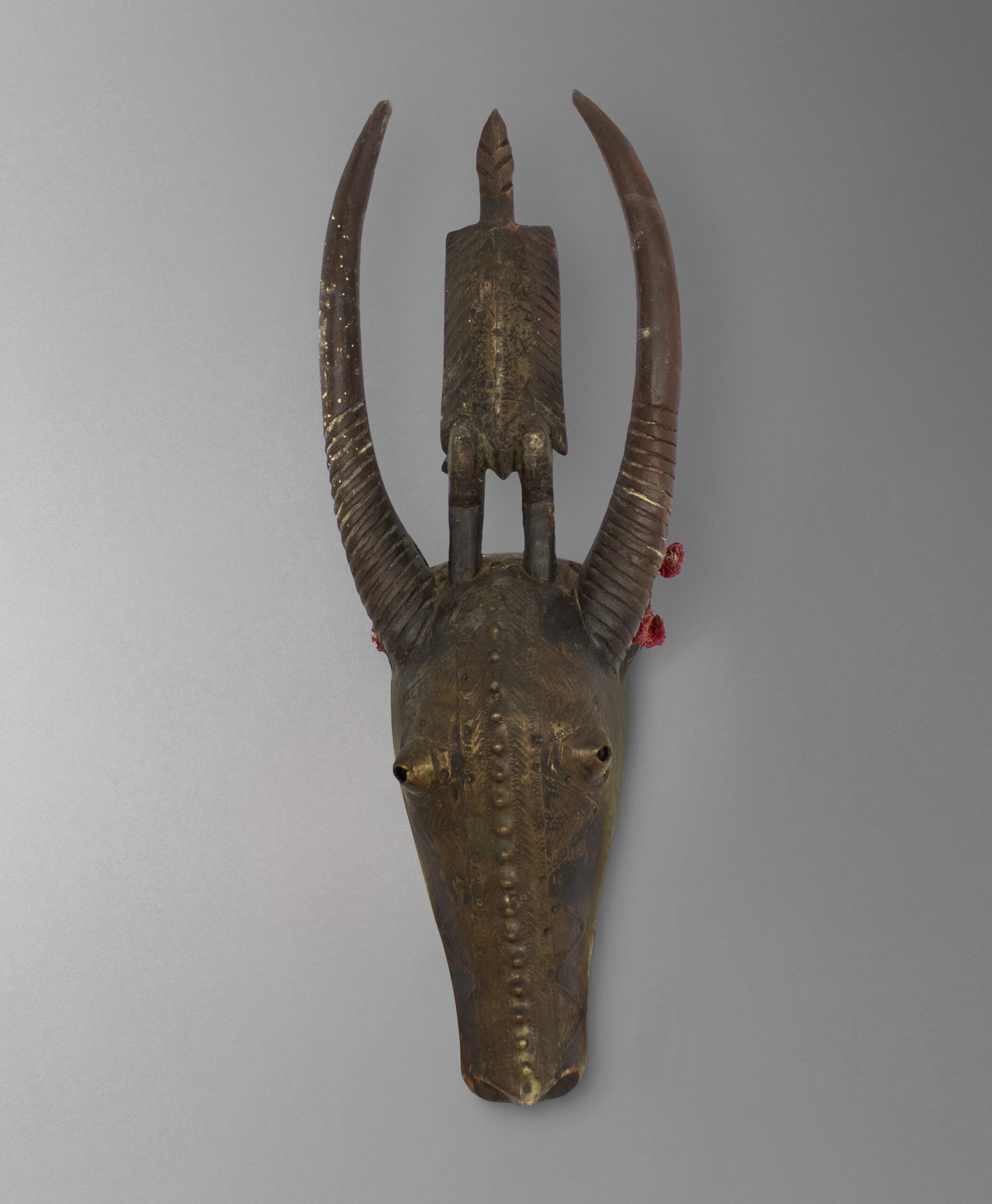 front view of antelope mask from burkina faso