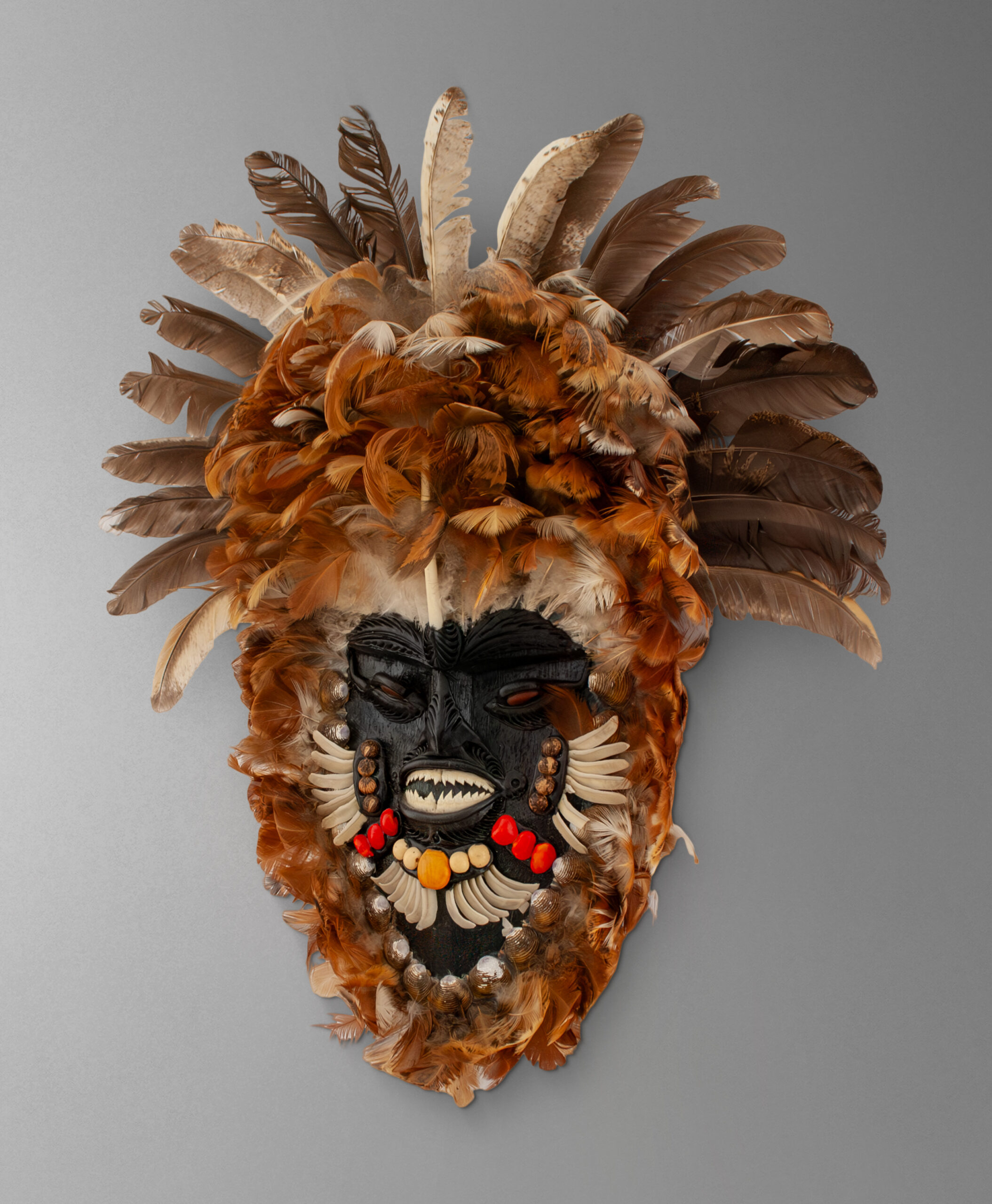 45 view of amazon tribal mask form brazil