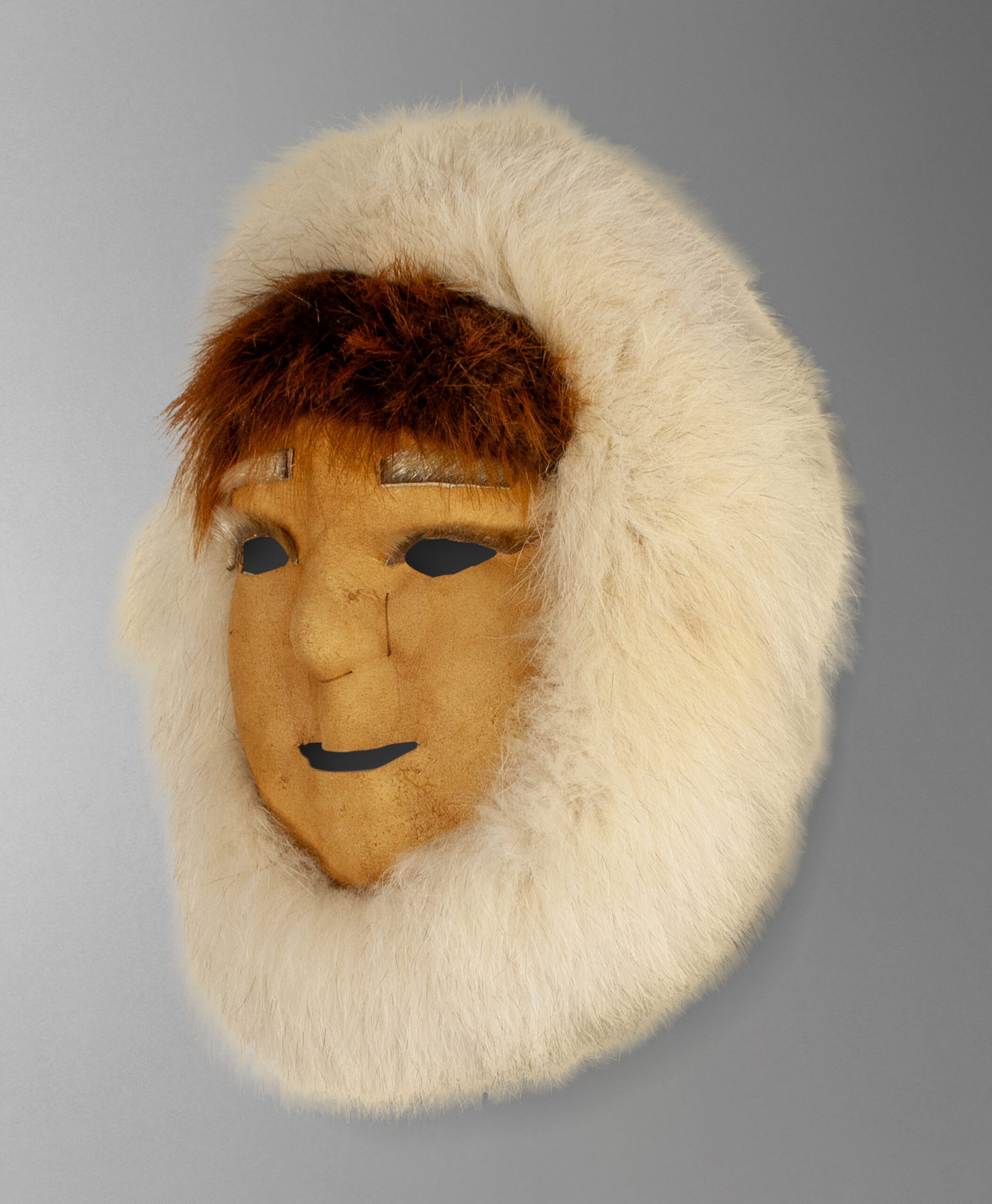 45 view of young eskimo mask from united states