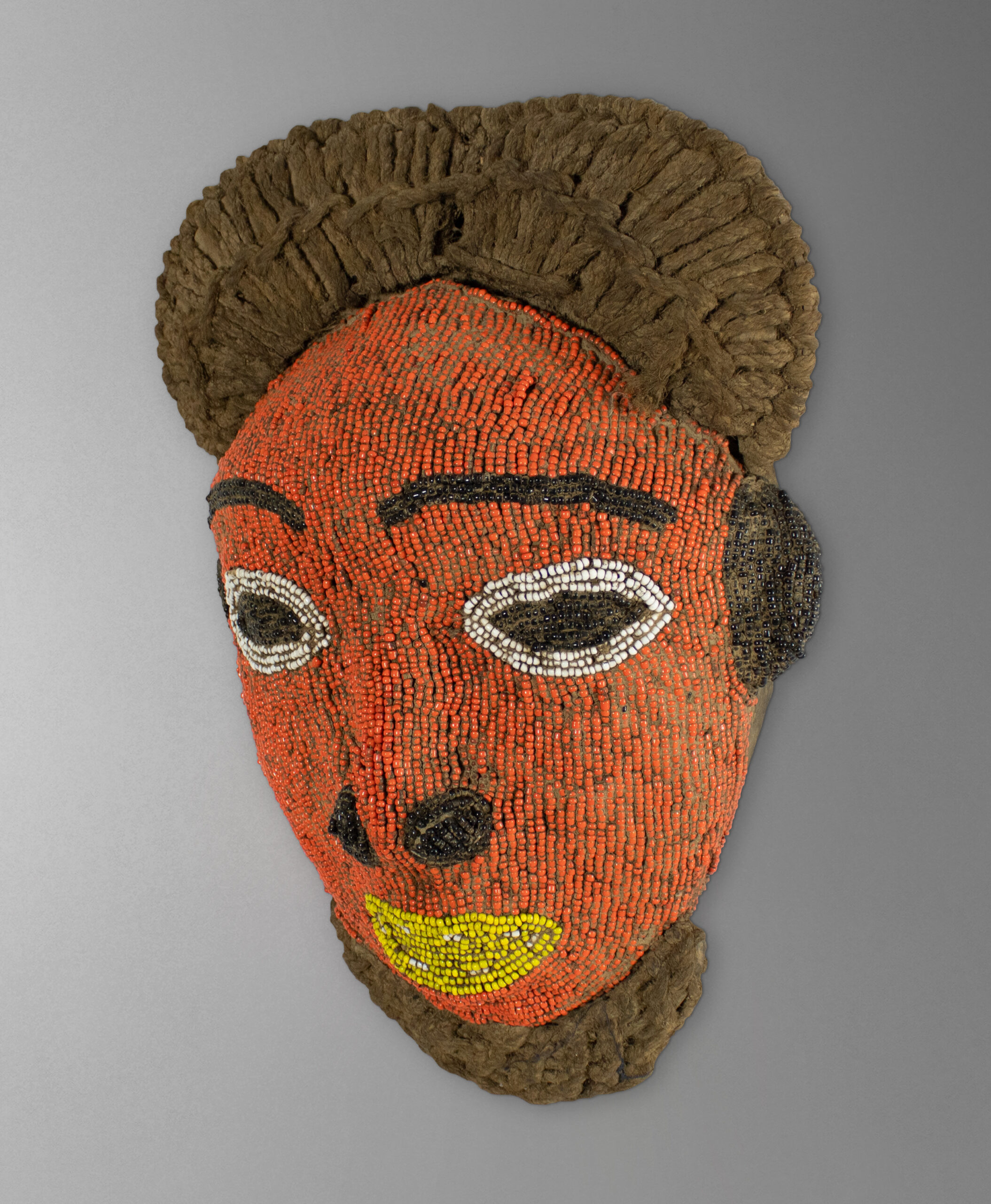 45 view of bamileke tribal mask from cameroon