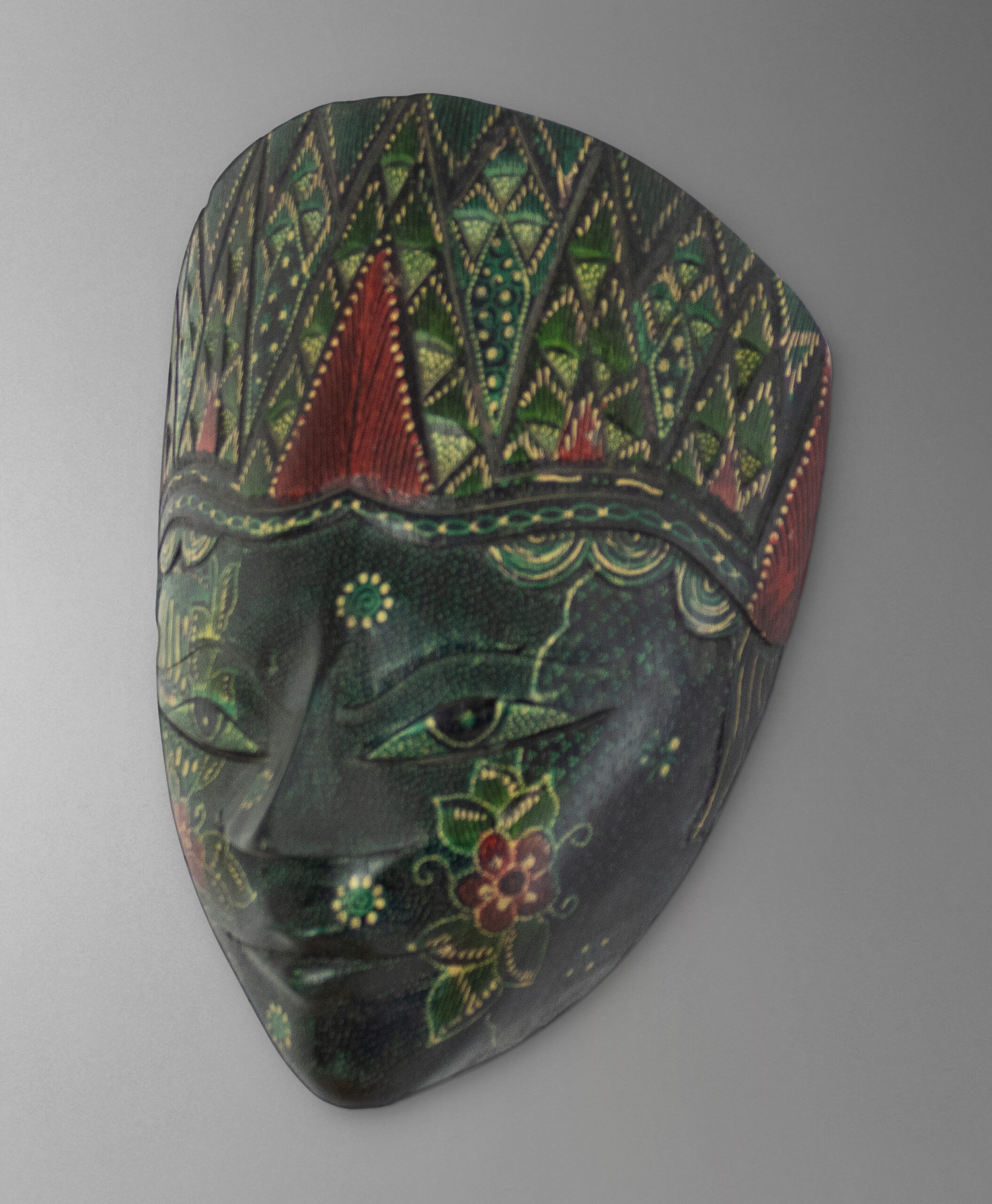 45 view of batik mask from indonesia