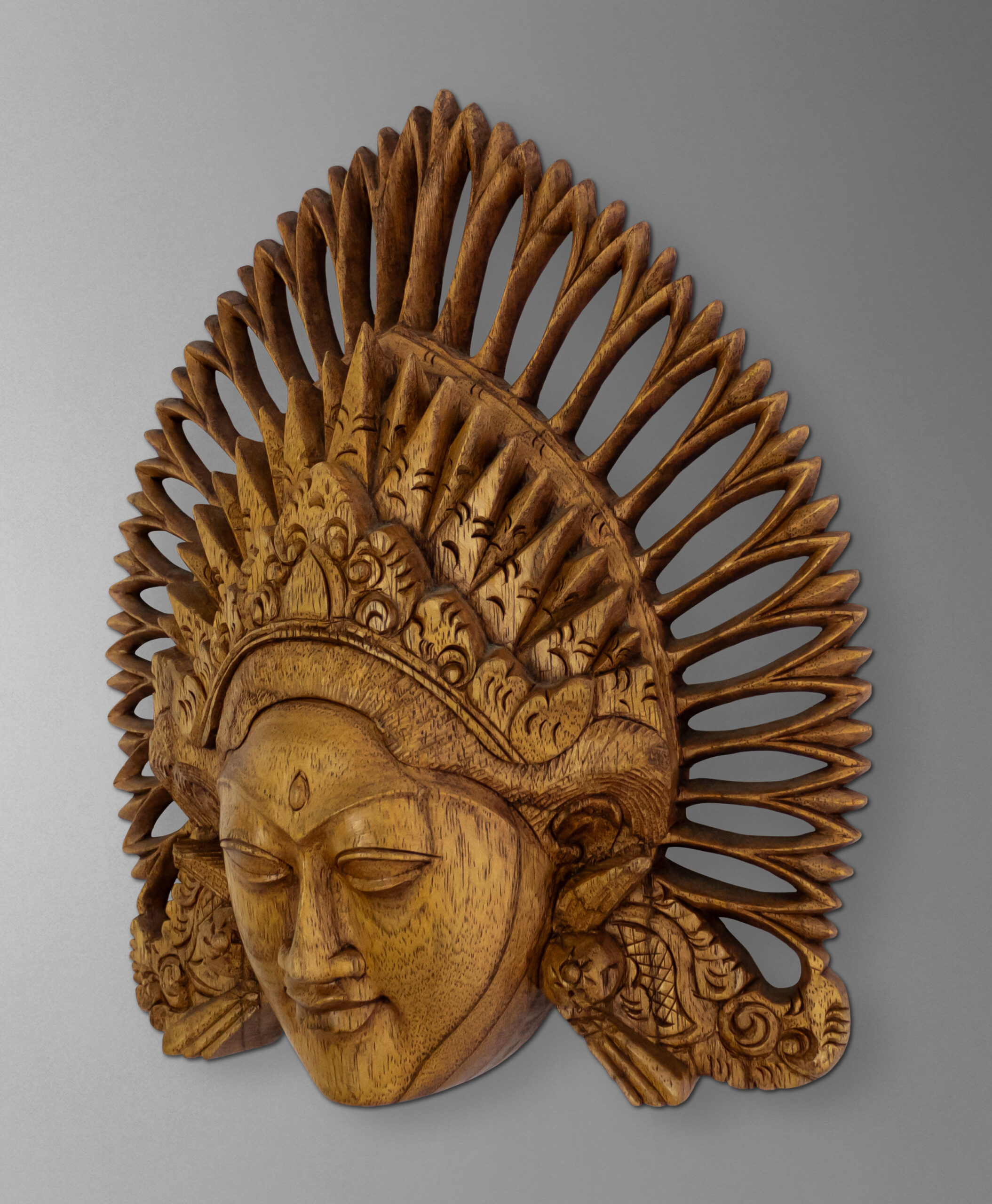 45 view of balinese goddess mask from indonesia