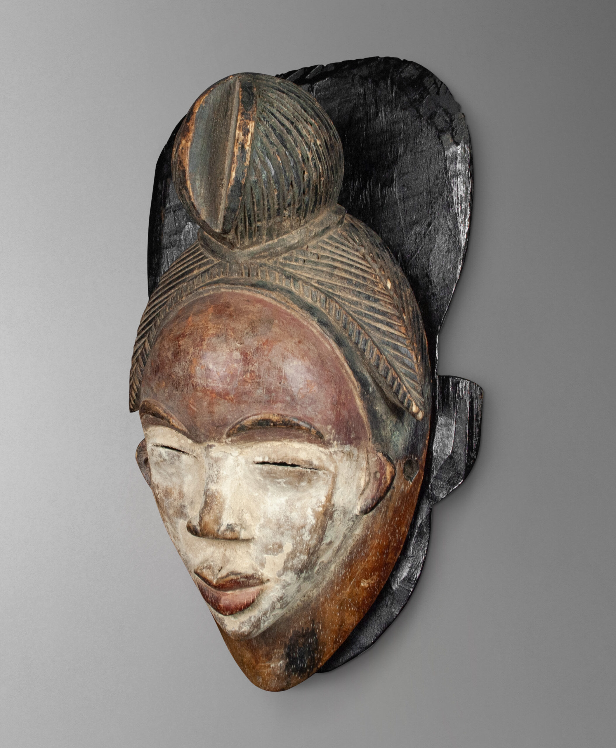 45 view of punu mask from gabon