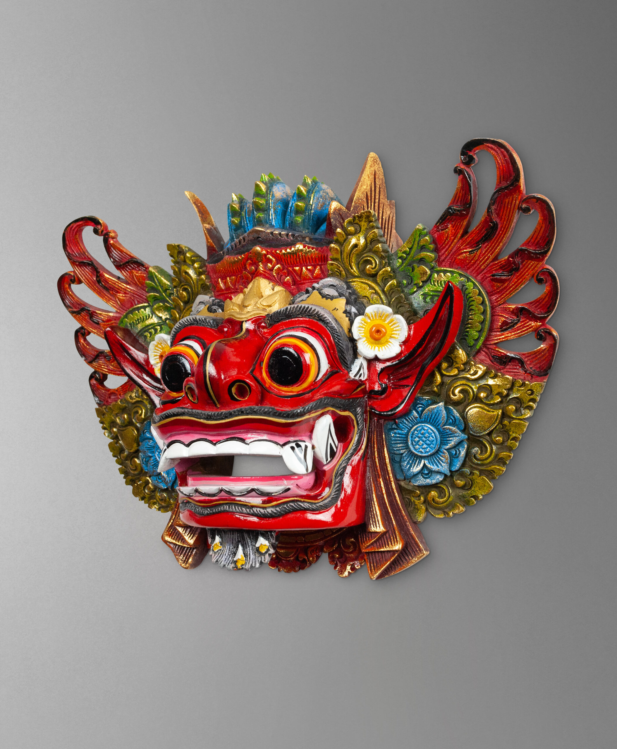 45 view of barong mask from indonesia