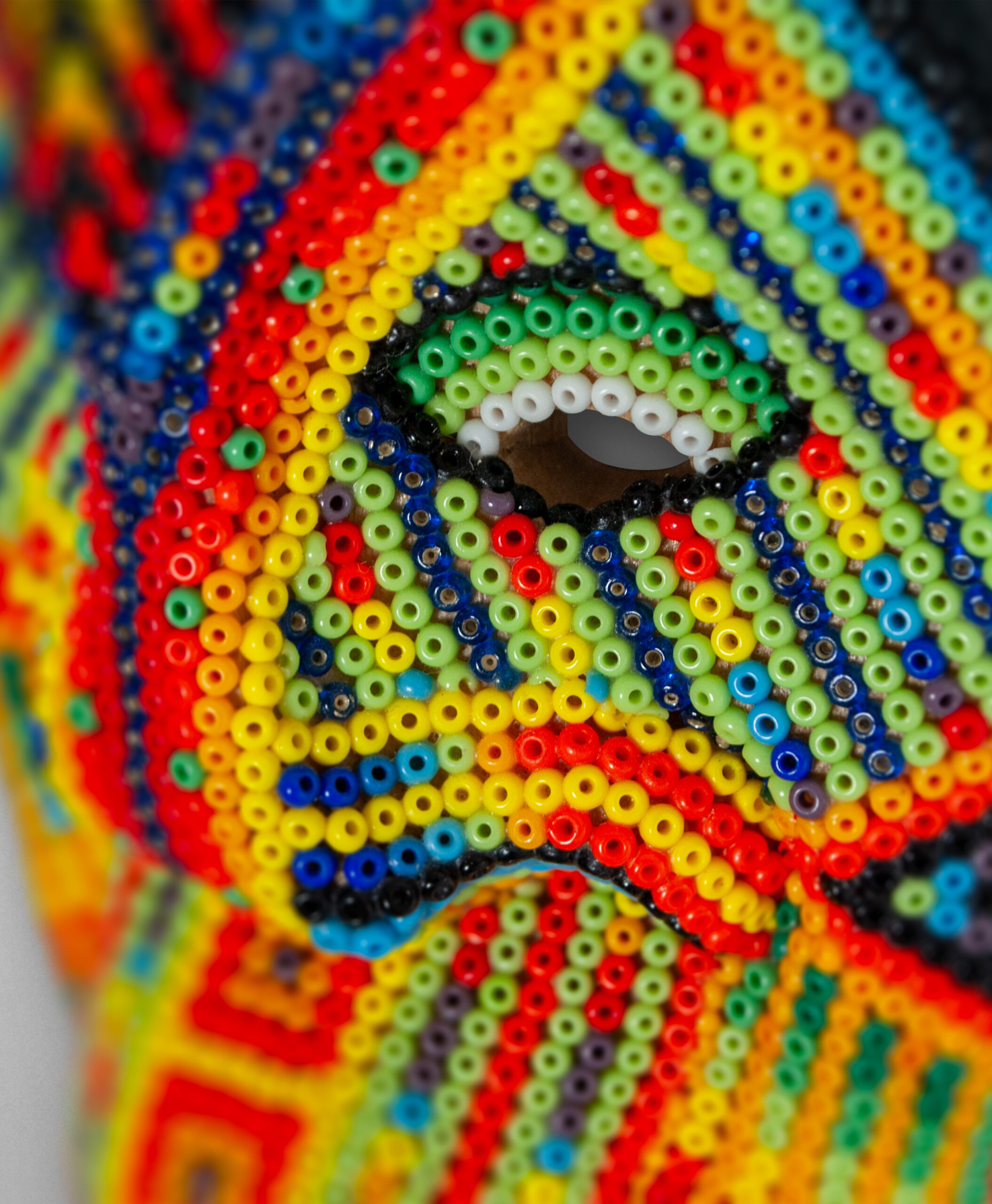 detail view of sibundoy mask from colombia
