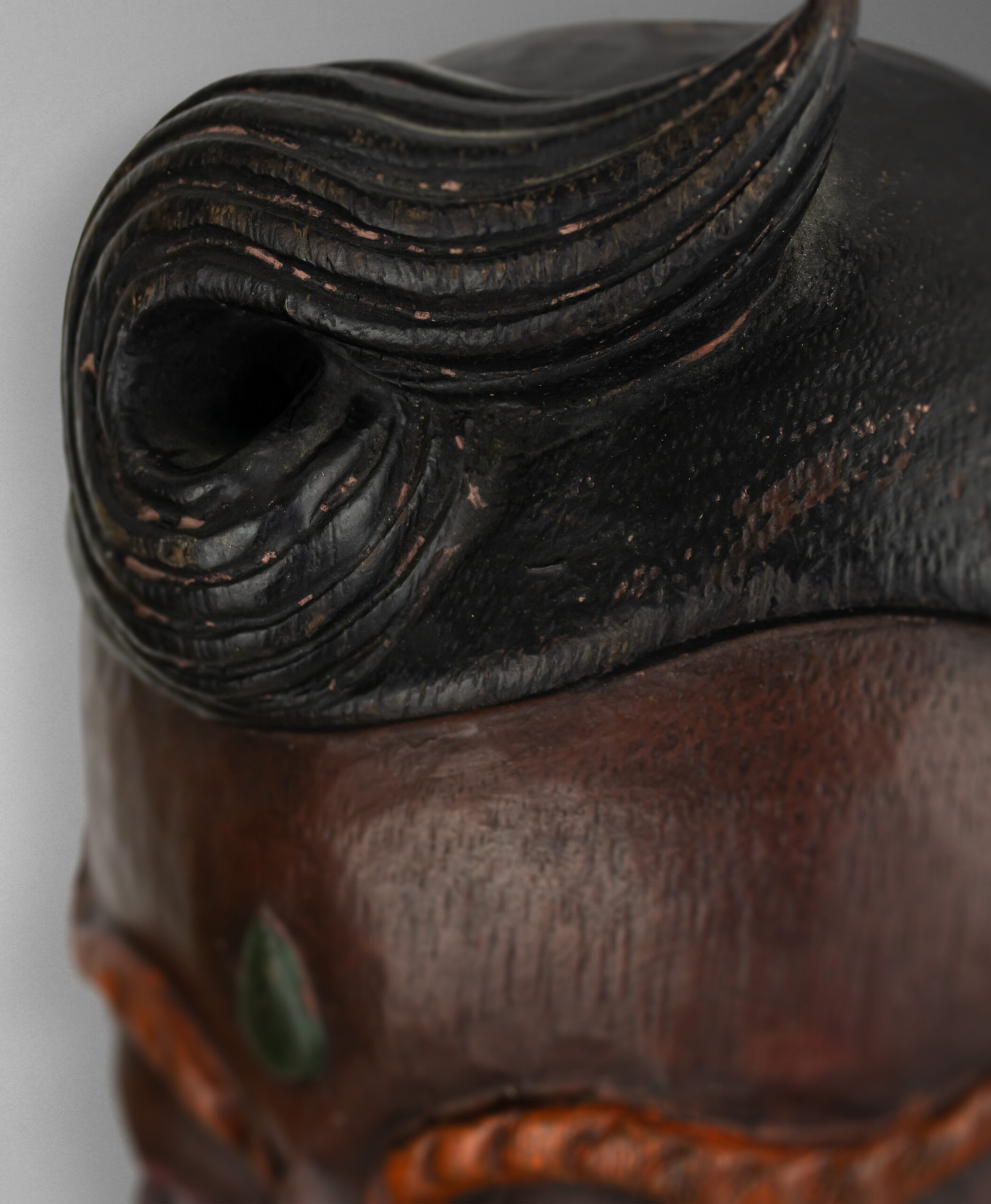 detail view of topen mask from indonesia