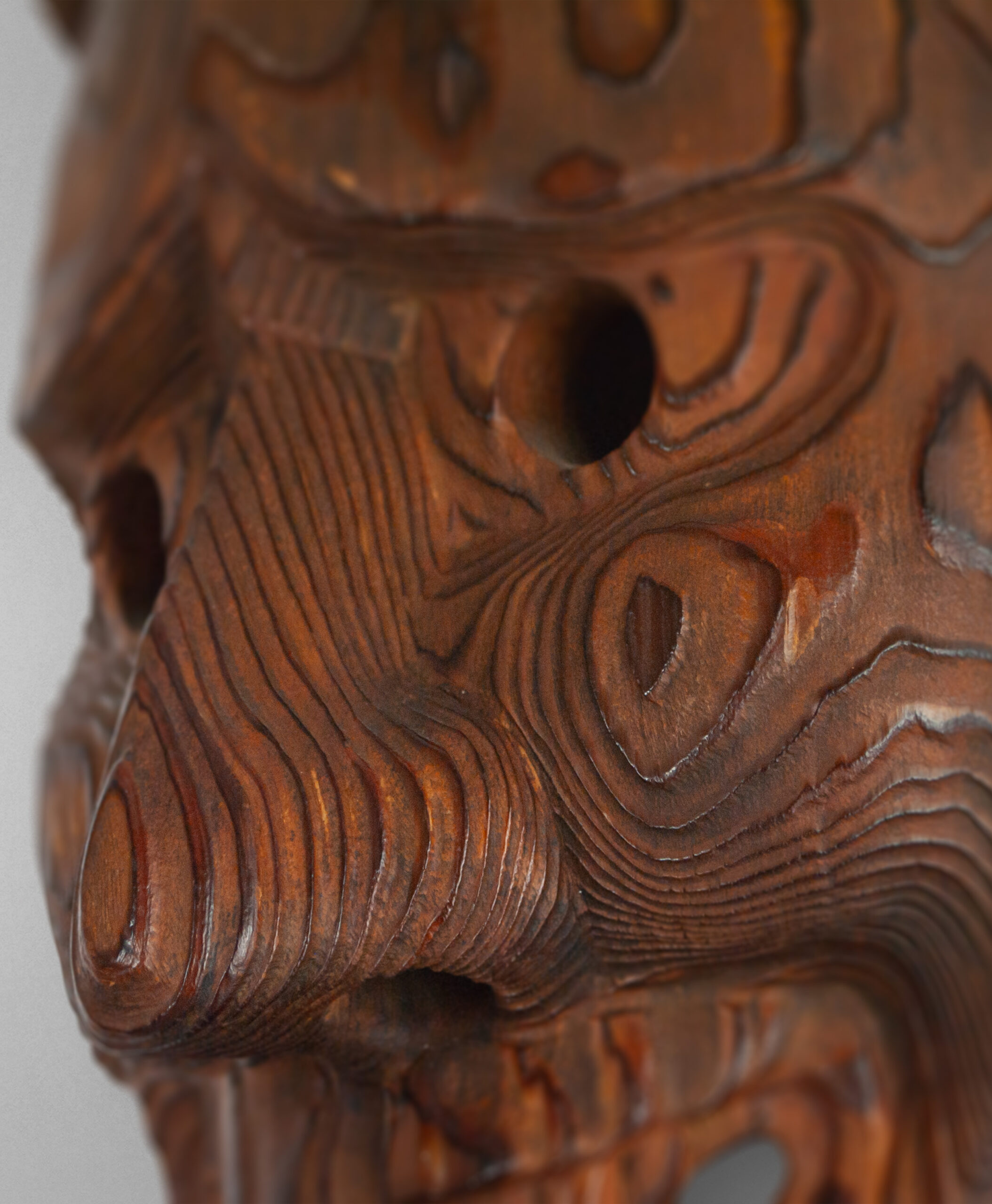 detail view of hannya mask from japan