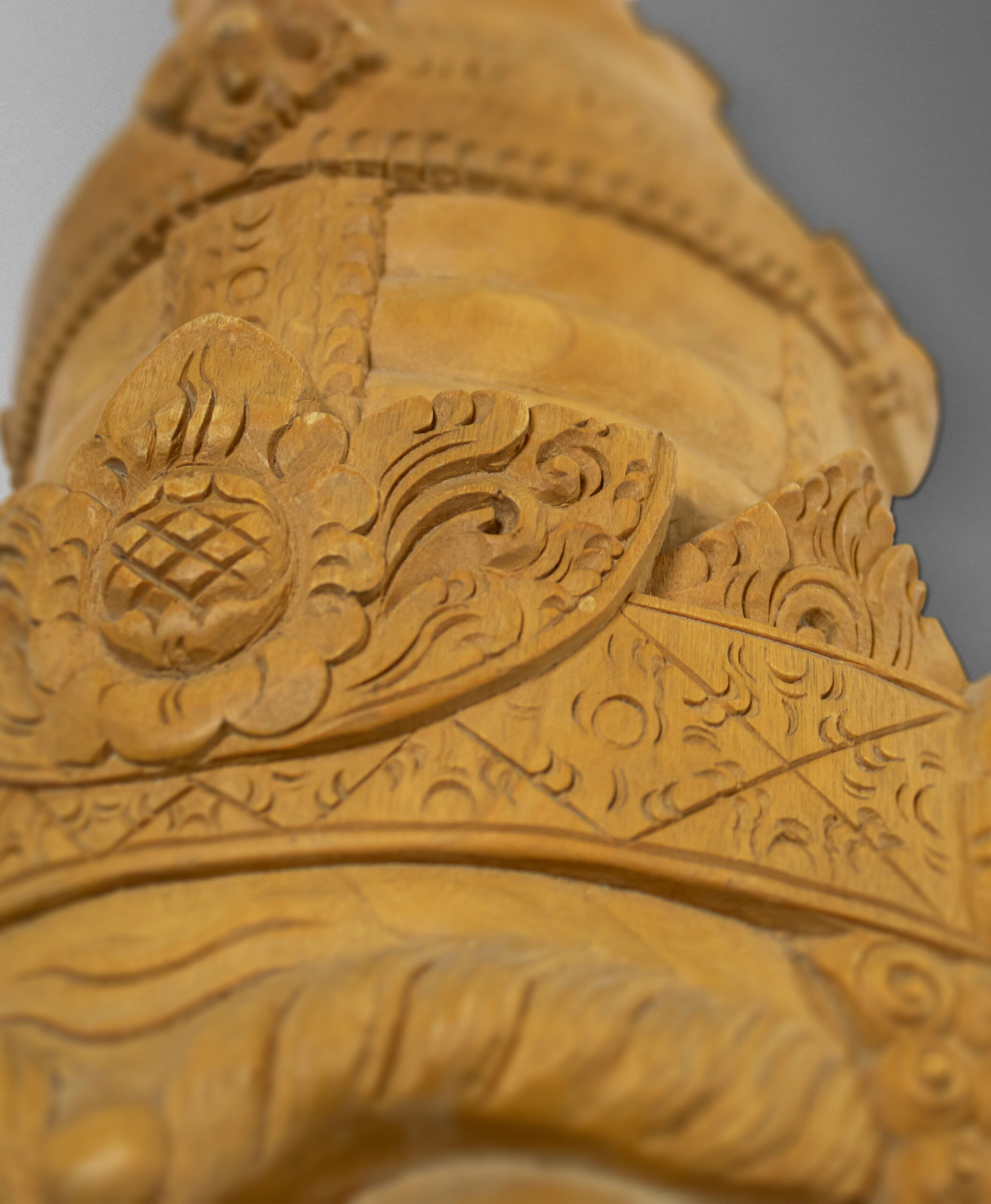 detail view of balinese monk from indonesia