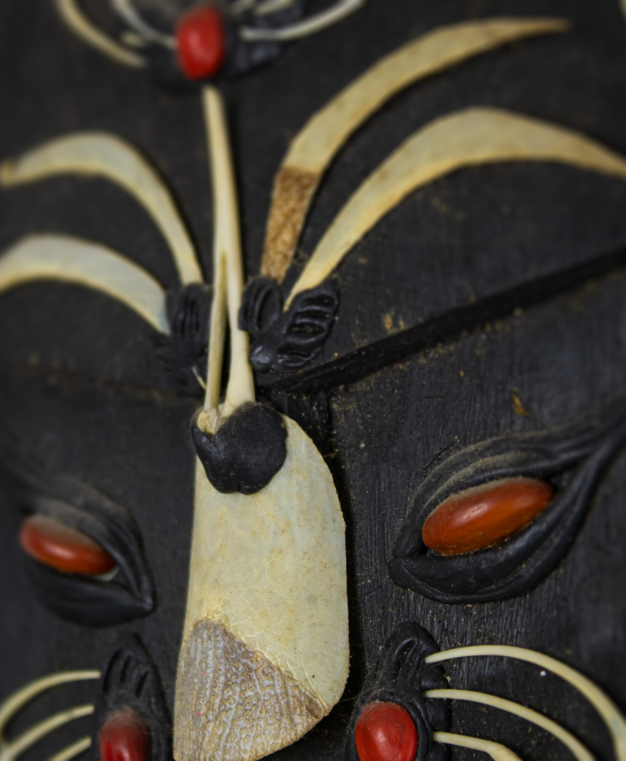 detail view of amazon mask from brazil