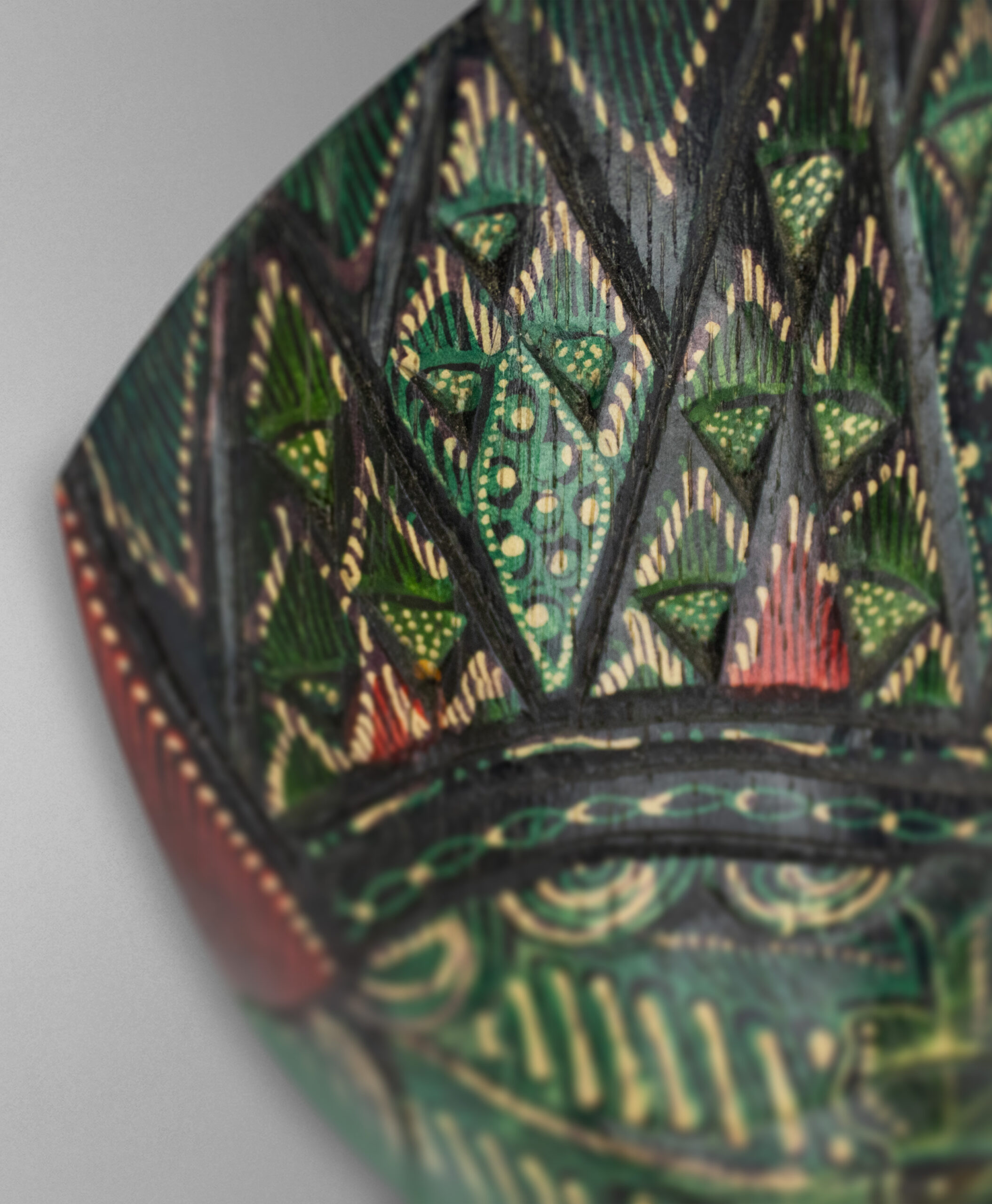detail view of batik mask from indonesia