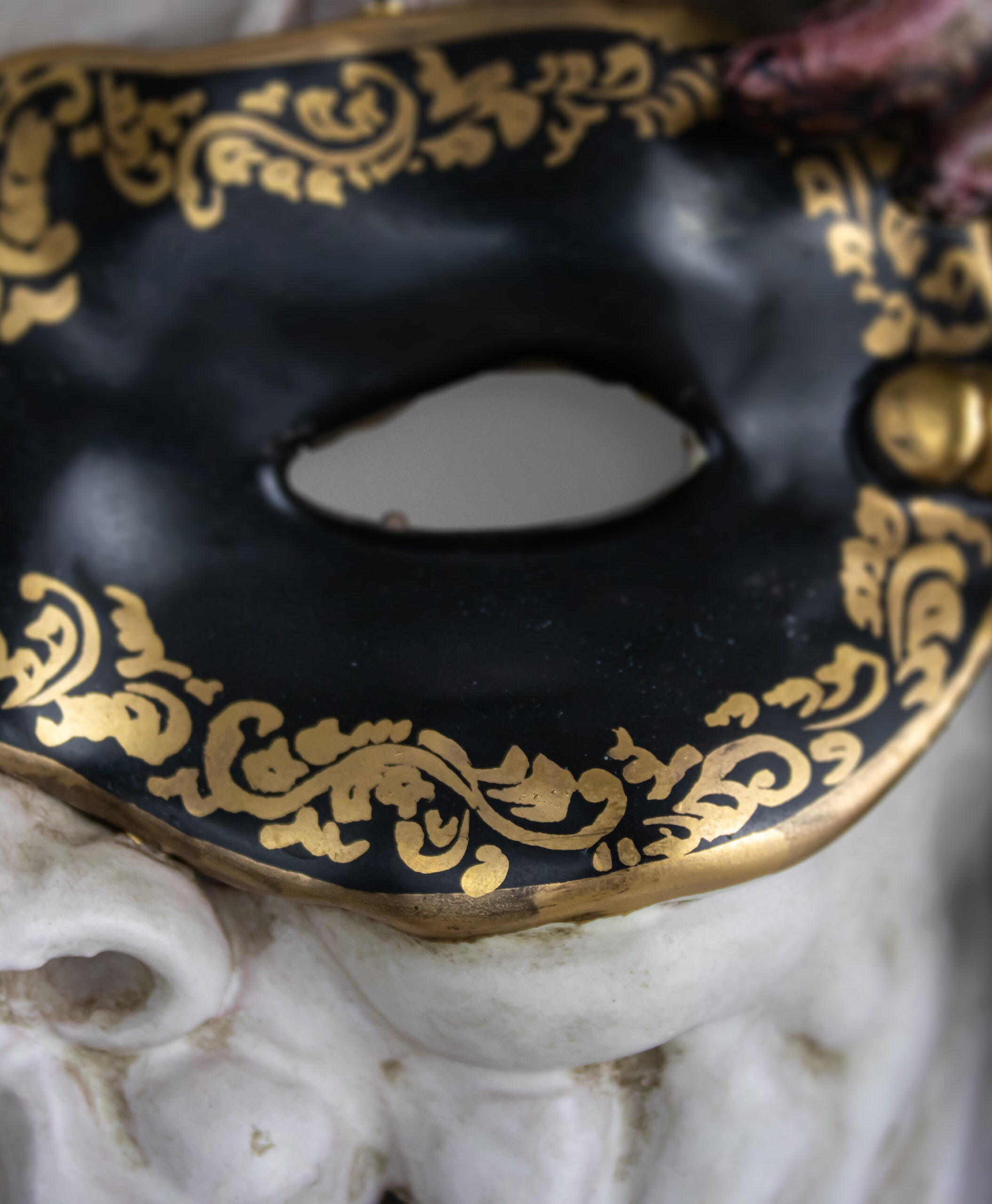 detail view of venice mask from italy