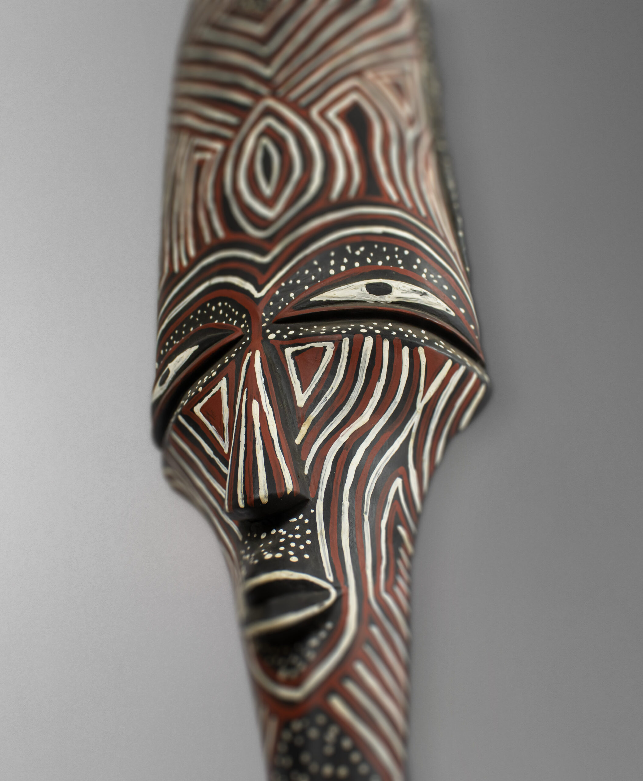 detail view of makeshi mask from zimbabwe