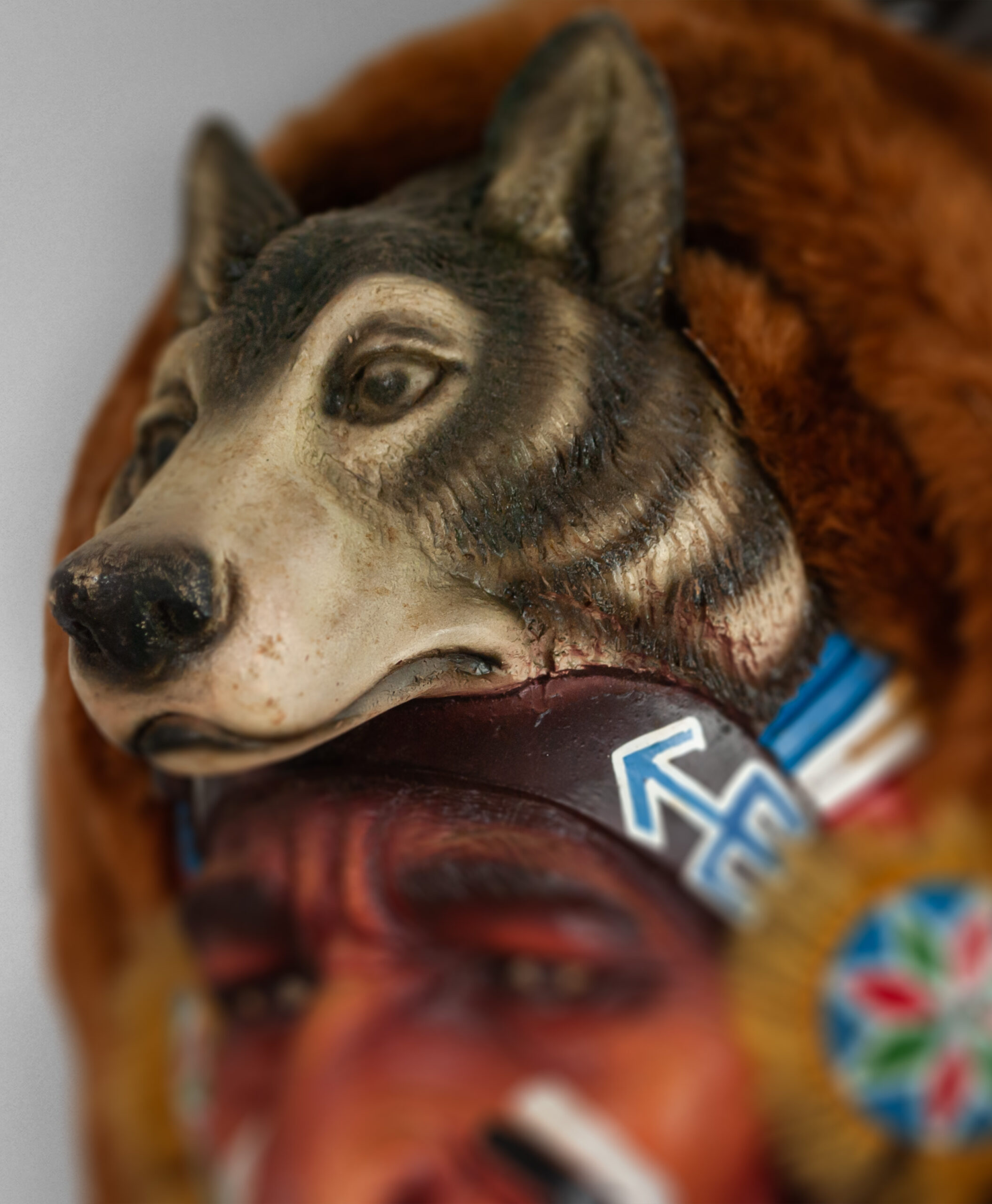 detail view of native american mask from united states