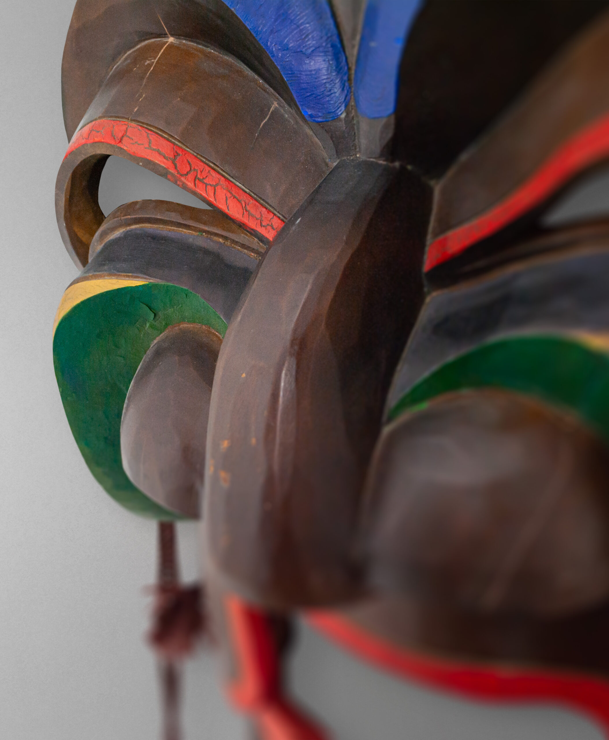 detail view of yangbang mask from south korea