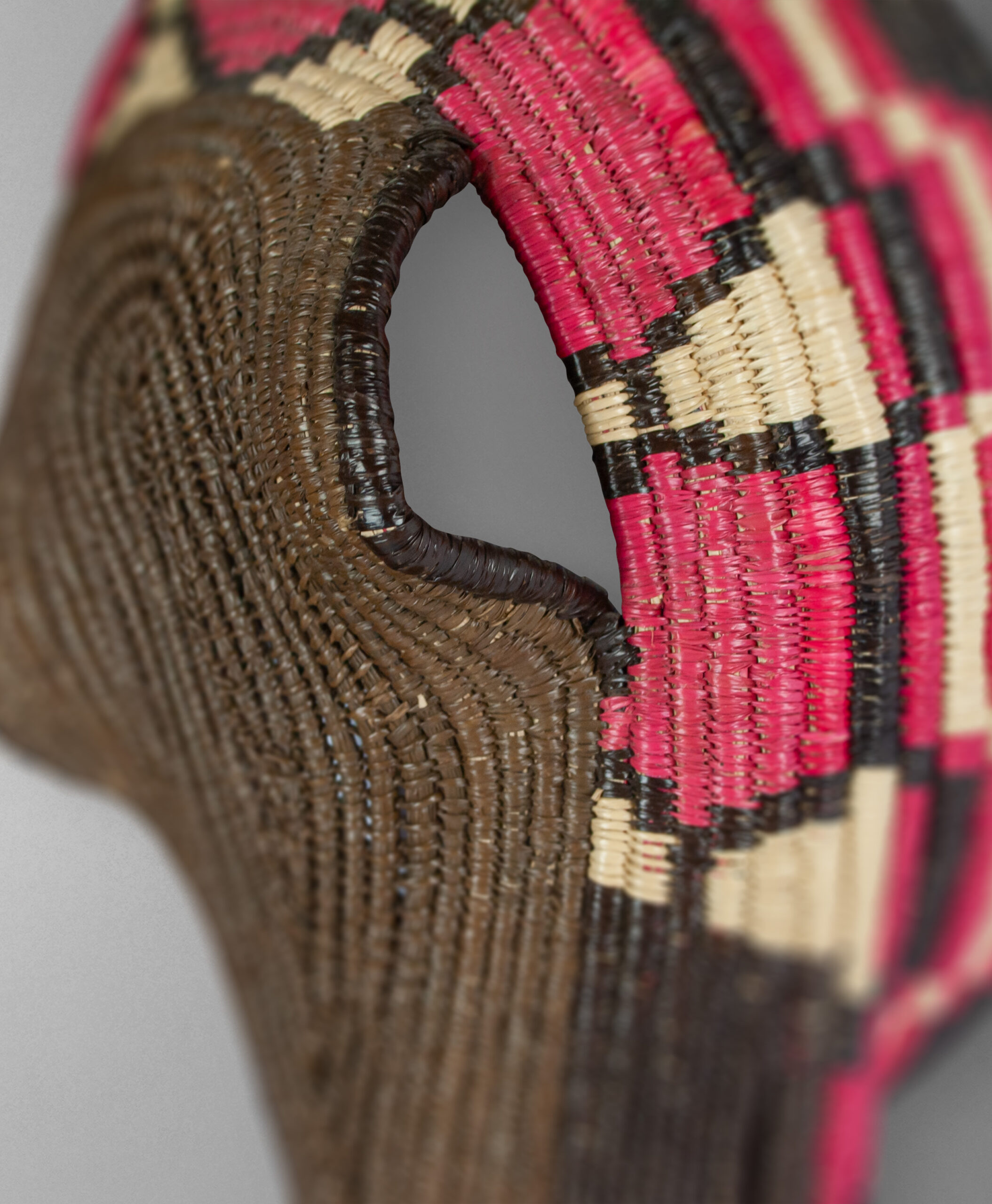 detail view of cocrodile mask from panama
