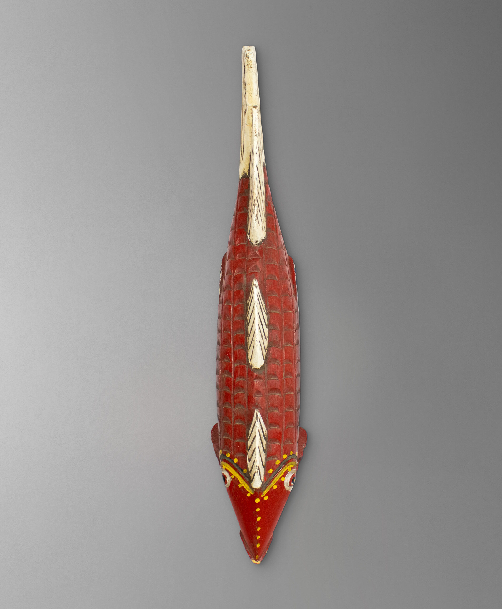front view of fish mask from mali